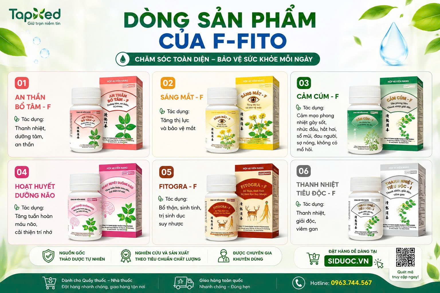 🌿 F-FITO – DÒNG SẢN PHẨM CHĂM SÓC SỨC KHỎE 🌿